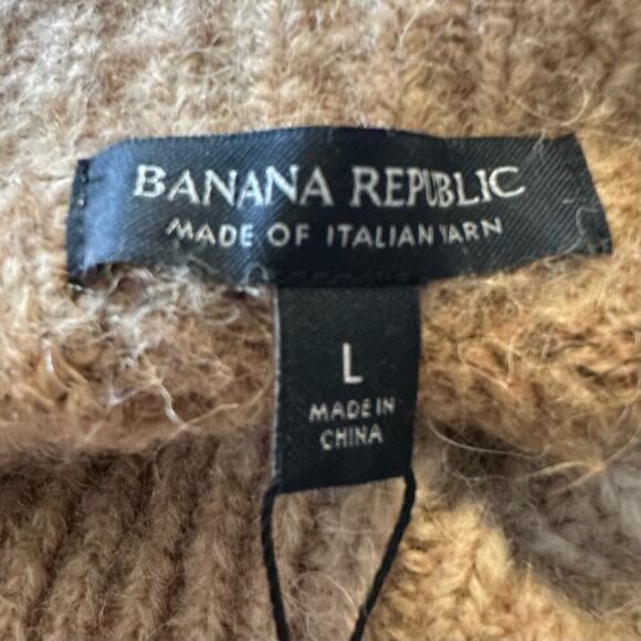 NWT Banana Republic Alpaca Spacedye Cable-knit Sweater Large - Picture 6 of 12
